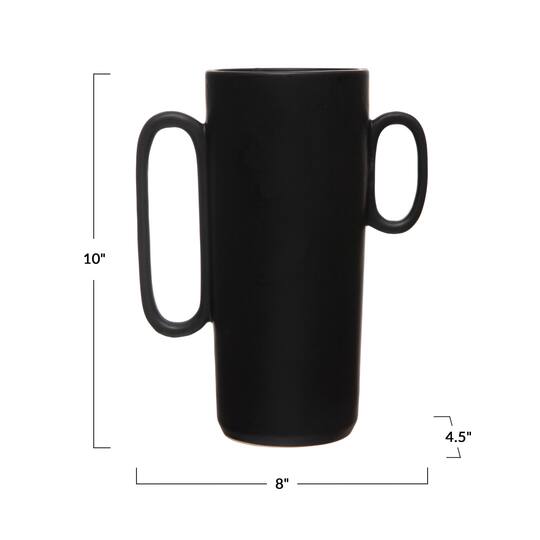 Hello Honey® 10" Decorative Flower Vase with Asymmetrical Handles